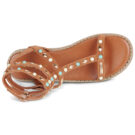 Les Tropeziennes par M.Belarbi CORIKA Braun Flache Sandalen Damen - 6