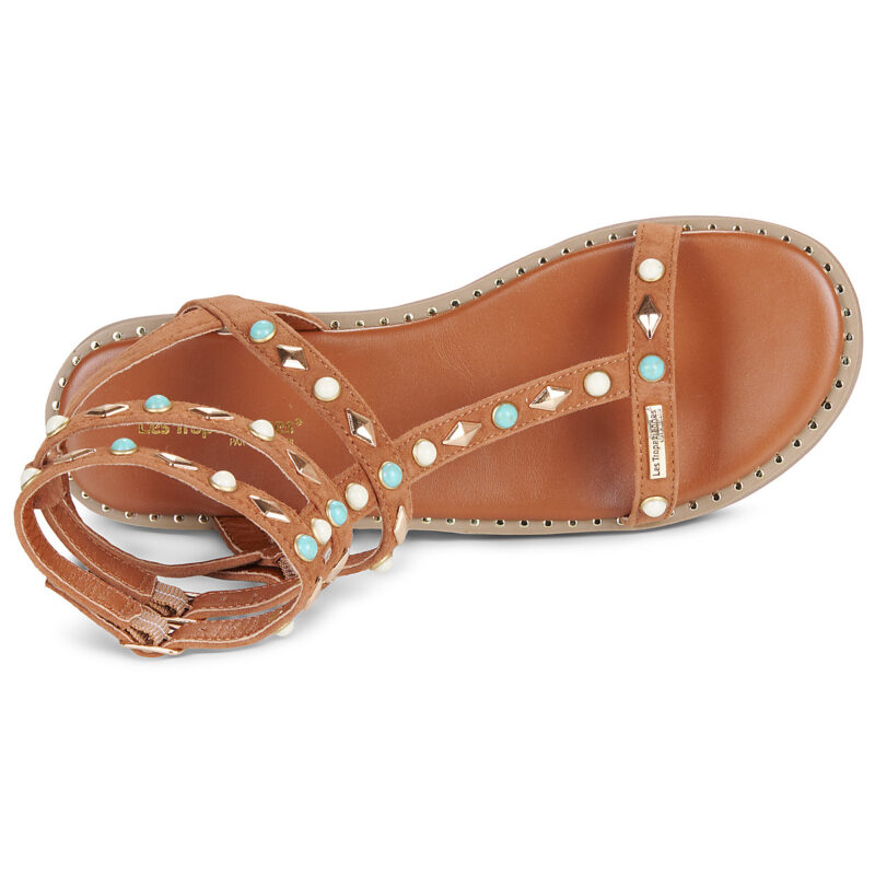 Les Tropeziennes par M.Belarbi CORIKA Braun Flache Sandalen Damen - 6