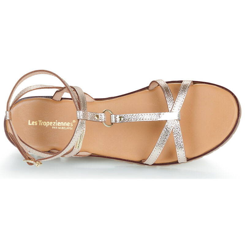 Les Tropeziennes par M.Belarbi HAURA Gold Flache Sandalen Damen - 6
