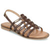 Les Tropeziennes par M.Belarbi HELECTRON Braun Flache Sandalen Damen