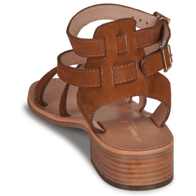 Les Tropeziennes par M.Belarbi HOCEAN SUEDE Marron Sandales &agrave; talons Femme - 5