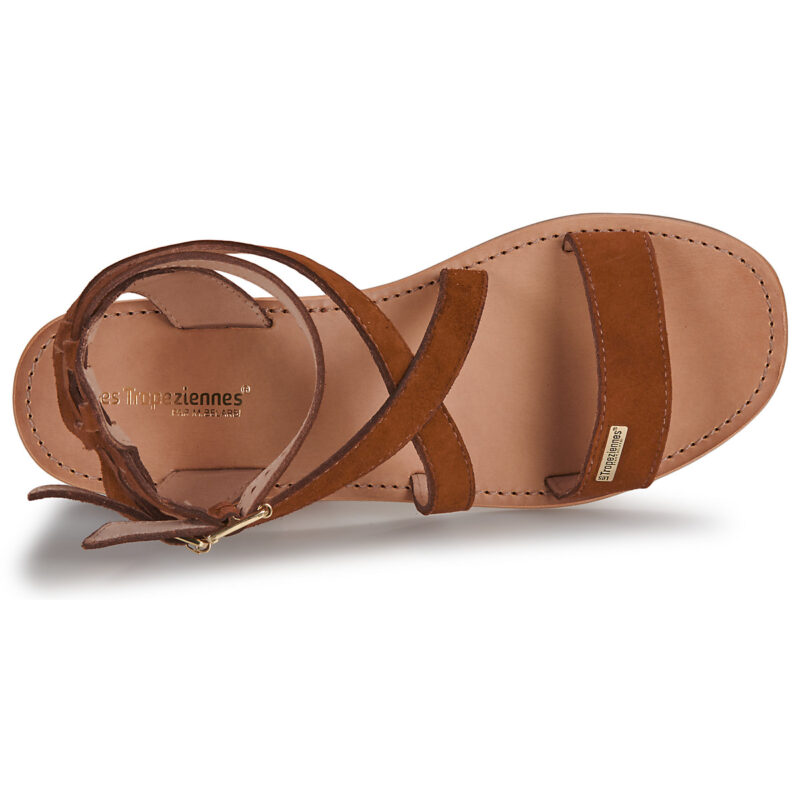 Les Tropeziennes par M.Belarbi HOCEAN SUEDE Marron Sandales &agrave; talons Femme - 6