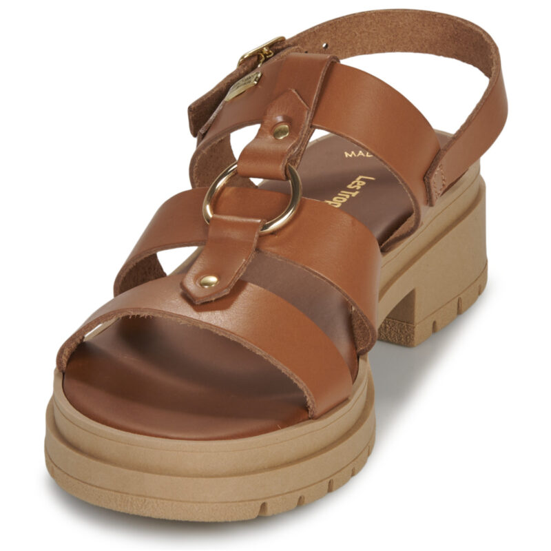 Les Tropeziennes par M.Belarbi TONKA Sandales &agrave; talon marron Femme - 3
