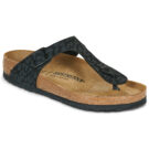 BIRKENSTOCK Gizeh Synth&eacute;tique / Leo / Black / Regular Noir Tongs Femme - 1
