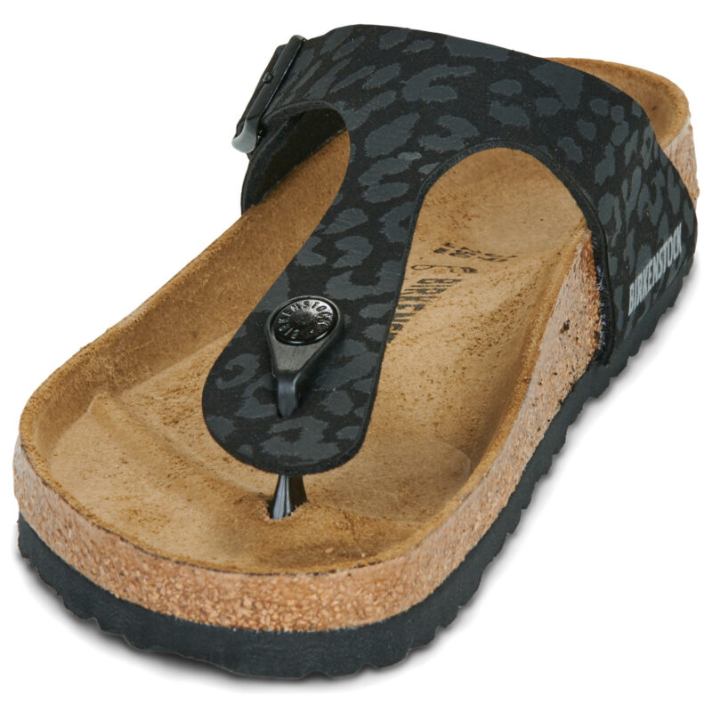 BIRKENSTOCK Gizeh Synth&eacute;tique / Leo / Black / Regular Noir Tongs Femme - 3