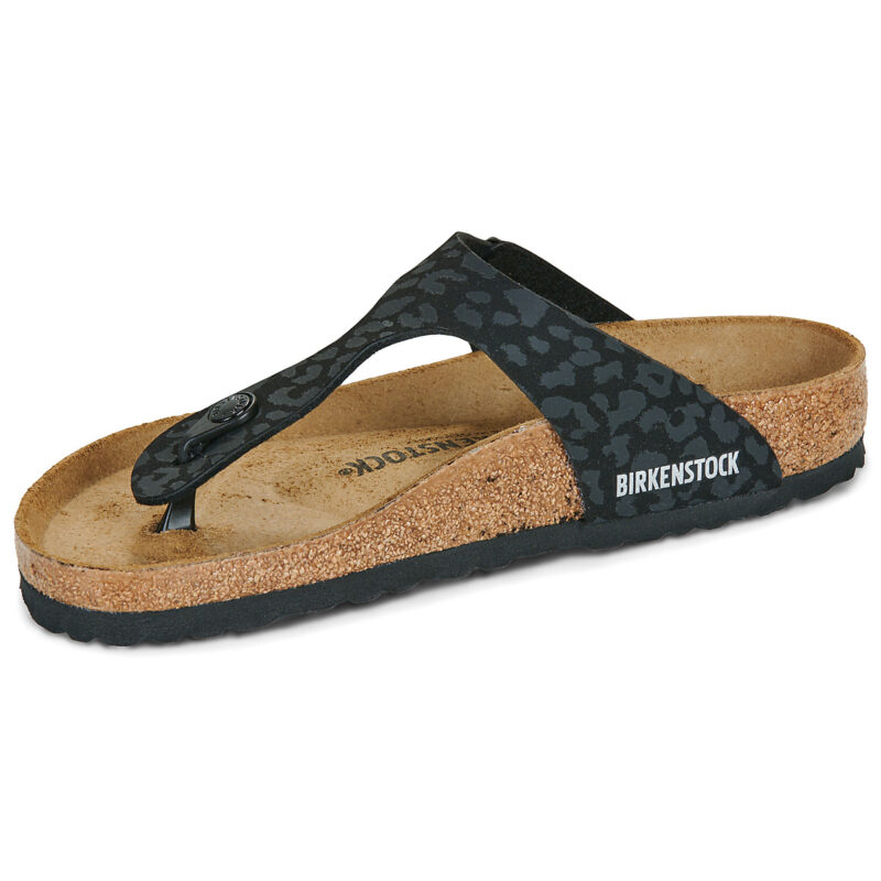 BIRKENSTOCK Gizeh Synth&eacute;tique / Leo / Black / Regular Noir Tongs Femme - 4
