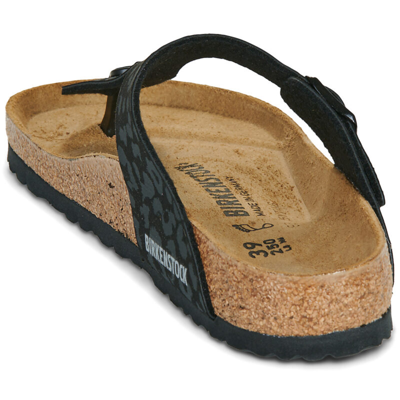 BIRKENSTOCK Gizeh Synth&eacute;tique / Leo / Black / Regular Noir Tongs Femme - 5
