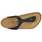 BIRKENSTOCK Gizeh Synth&eacute;tique / Leo / Black / Regular Noir Tongs Femme - 6