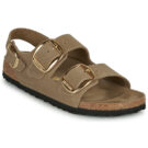 BIRKENSTOCK Milano Big Buckle Pelle / Huil&eacute; / Tabacco / Brown / Stretto Beige Sandali bassi Donna - 1