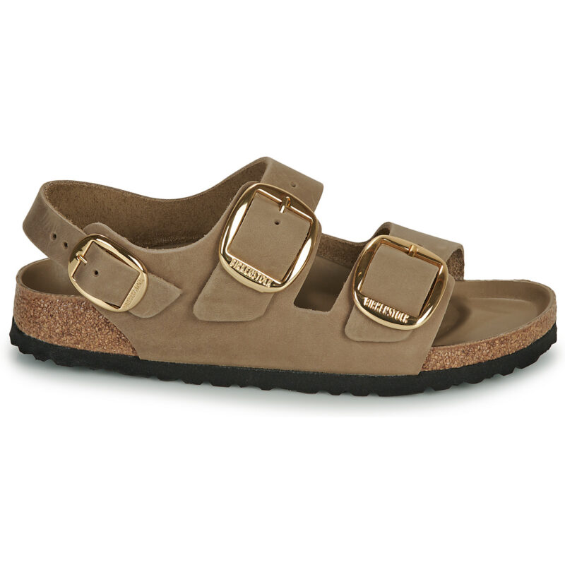 BIRKENSTOCK Milano Big Buckle Pelle / Huil&eacute; / Tabacco / Brown / Stretto Beige Sandali bassi Donna - 2