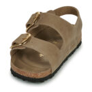 BIRKENSTOCK Milano Big Buckle Pelle / Huil&eacute; / Tabacco / Brown / Stretto Beige Sandali bassi Donna - 3