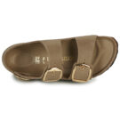 BIRKENSTOCK Milano Big Buckle Pelle / Huil&eacute; / Tabacco / Brown / Stretto Beige Sandali bassi Donna - 6