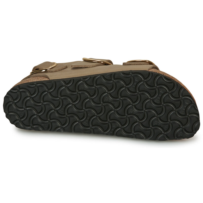 BIRKENSTOCK Milano Big Buckle Pelle / Huil&eacute; / Tabacco / Brown / Stretto Beige Sandali bassi Donna - 7