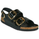 BIRKENSTOCK Milano Big Buckle Pelle / Naturel / Verni / Black / Regular Nero Sandali bassi Donna - 1