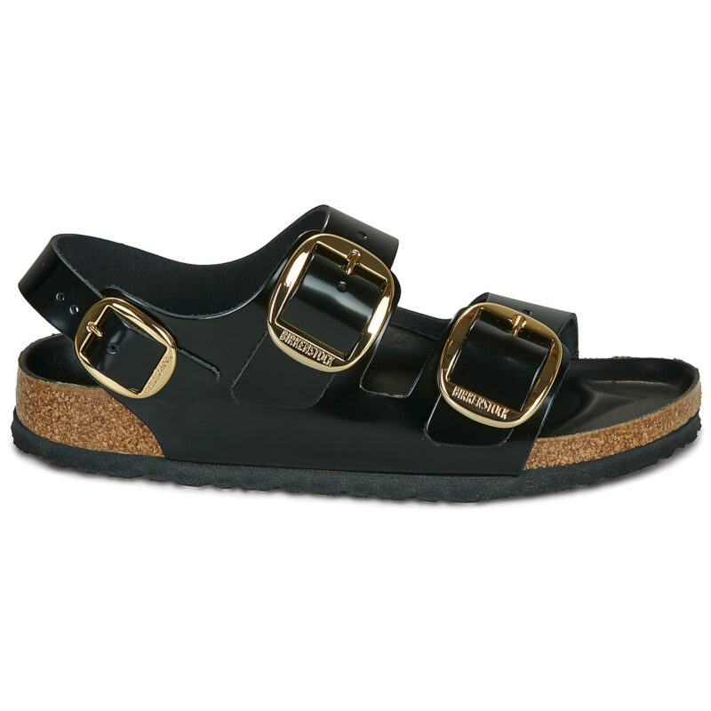 BIRKENSTOCK Milano Big Buckle Pelle / Naturel / Verni / Black / Regular Nero Sandali bassi Donna - 2