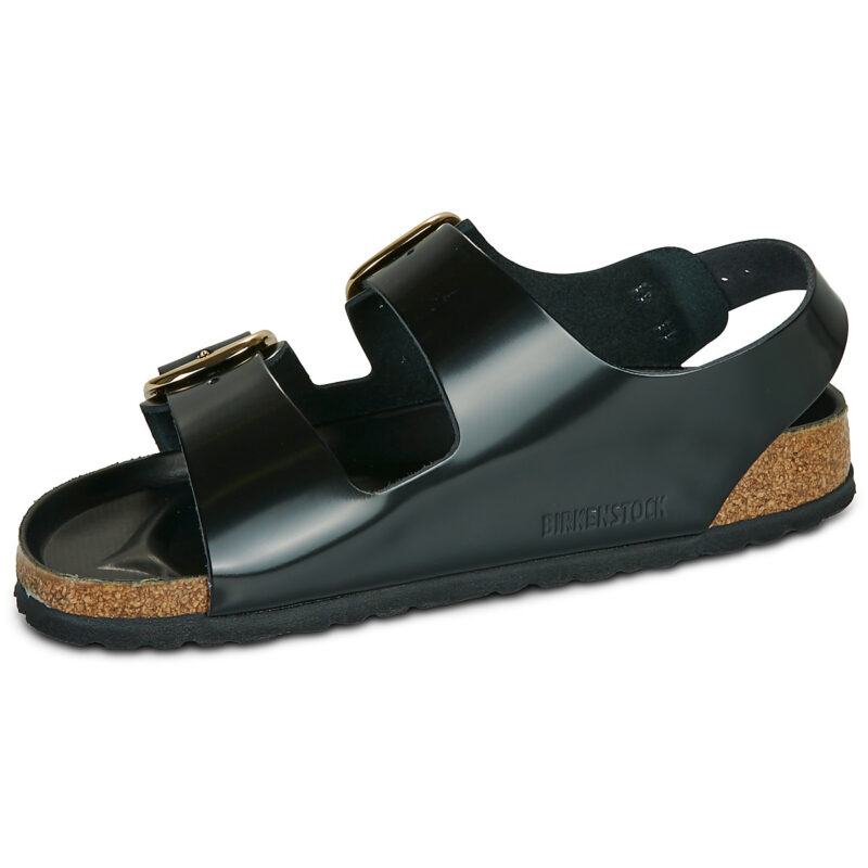 BIRKENSTOCK Milano Big Buckle Pelle / Naturel / Verni / Black / Regular Nero Sandali bassi Donna - 4