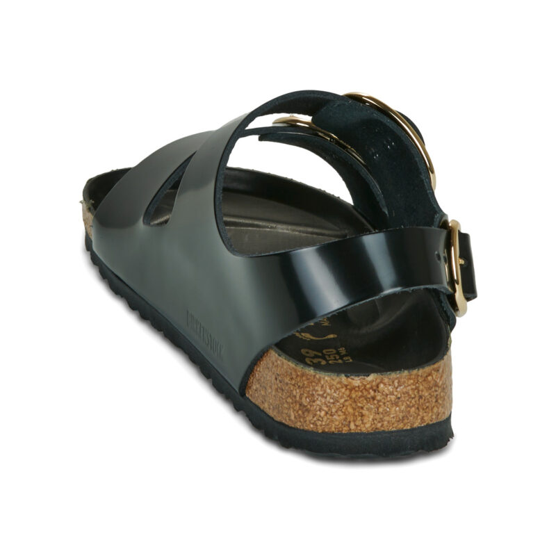 BIRKENSTOCK Milano Big Buckle Pelle / Naturel / Verni / Black / Regular Nero Sandali bassi Donna - 5