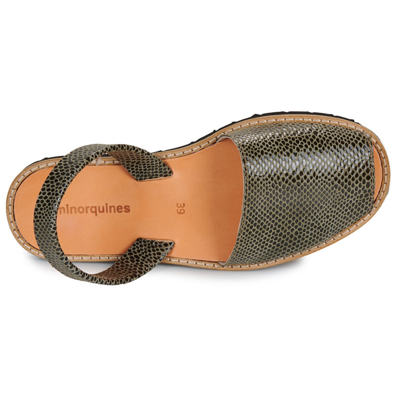 Minorquines AVARCA LEZARD Kaki Sandali bassi Donna - 6