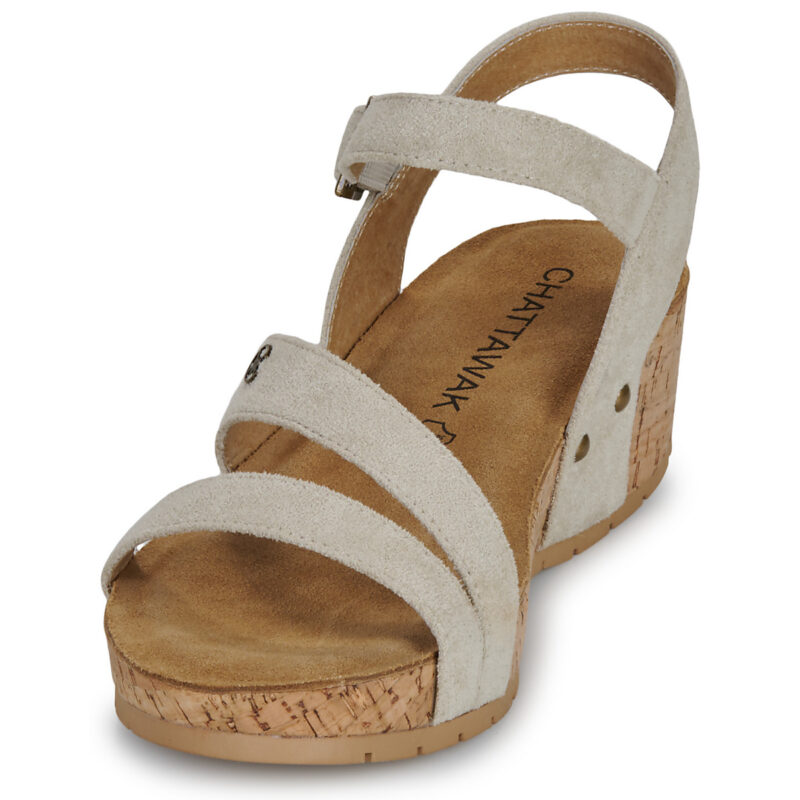 Chattawak BALIS Beige Sandali con zeppa Donna - 3
