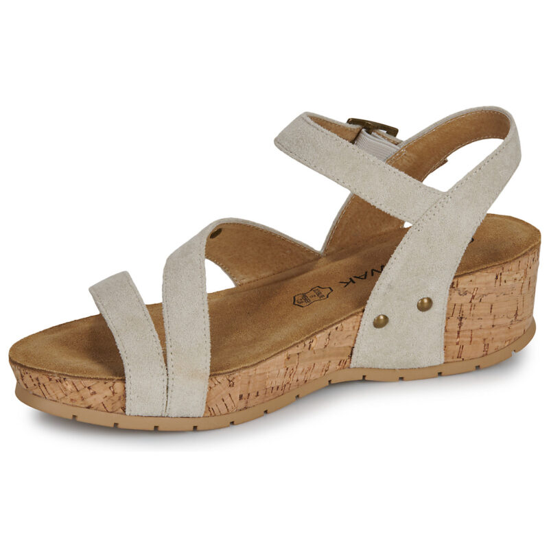Chattawak BALIS Beige Sandali con zeppa Donna - 4