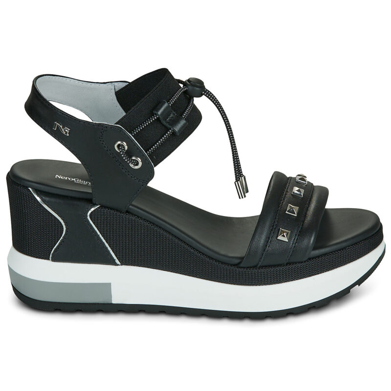 NeroGiardini E616051D-100 Nero Sandali con zeppa Donna - 2
