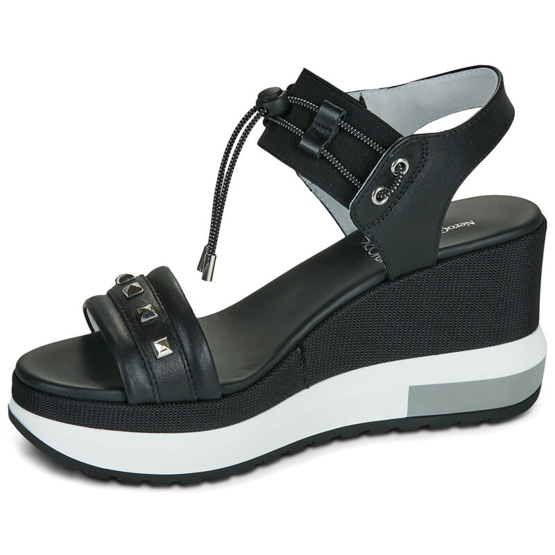 NeroGiardini E616051D-100 Nero Sandali con zeppa Donna - 4
