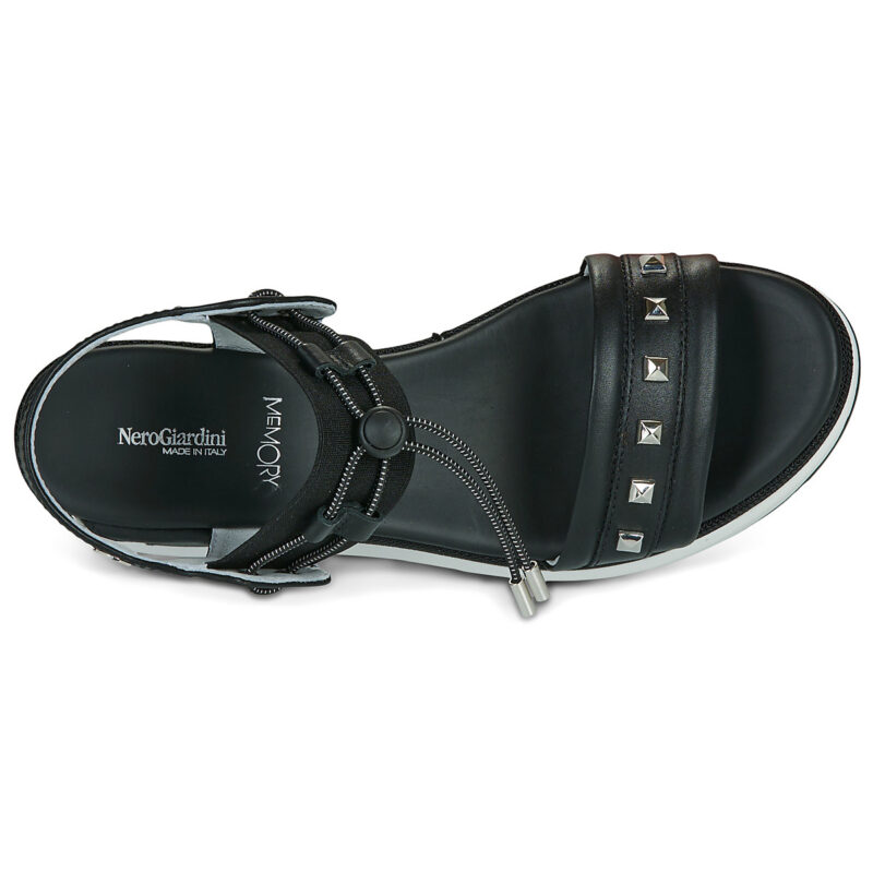 NeroGiardini E616051D-100 Nero Sandali con zeppa Donna - 6