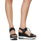 NeroGiardini E616051D-100 Nero Sandali con zeppa Donna - 8