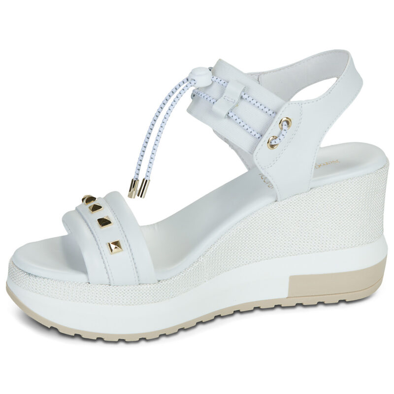 NeroGiardini E616051D-707 Bianco Sandali con zeppa Donna - 4