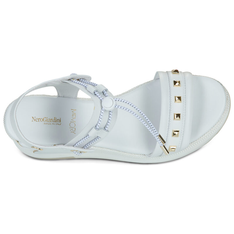NeroGiardini E616051D-707 Bianco Sandali con zeppa Donna - 6
