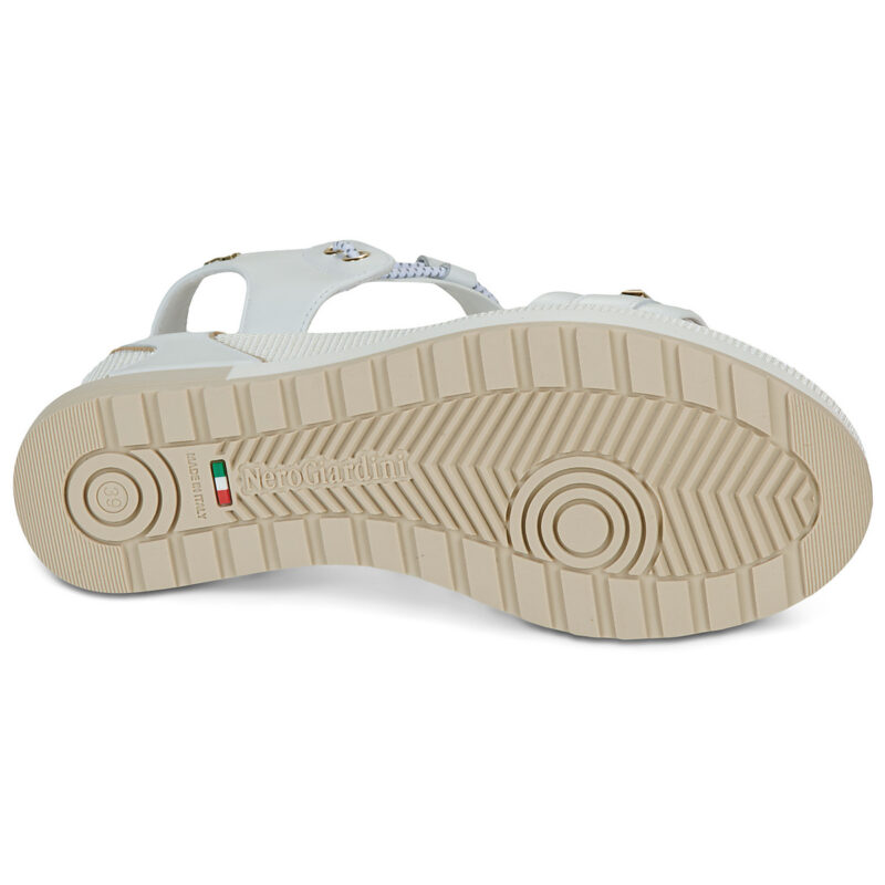 NeroGiardini E616051D-707 Bianco Sandali con zeppa Donna - 7