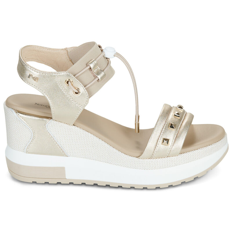 NeroGiardini E616052D-418 Sandalias de dorado con cremallera Mujer - 2