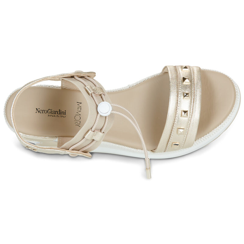 NeroGiardini E616052D-418 Sandalias de dorado con cremallera Mujer - 6