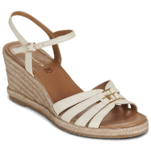 Tamaris 28312 Wei&szlig;e Damen-Sandalen mit Absatz
