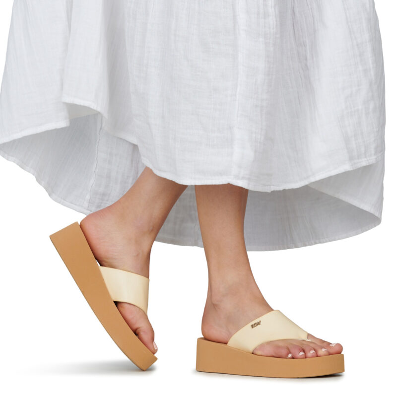 Roxy SUNSET DREAMS Beige Sandali con zeppa Donna - 8