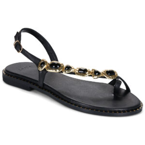 Exé Shoes  557 IRENE-LEATHER-BLACK  Nero -  Sandali bassi  Donna