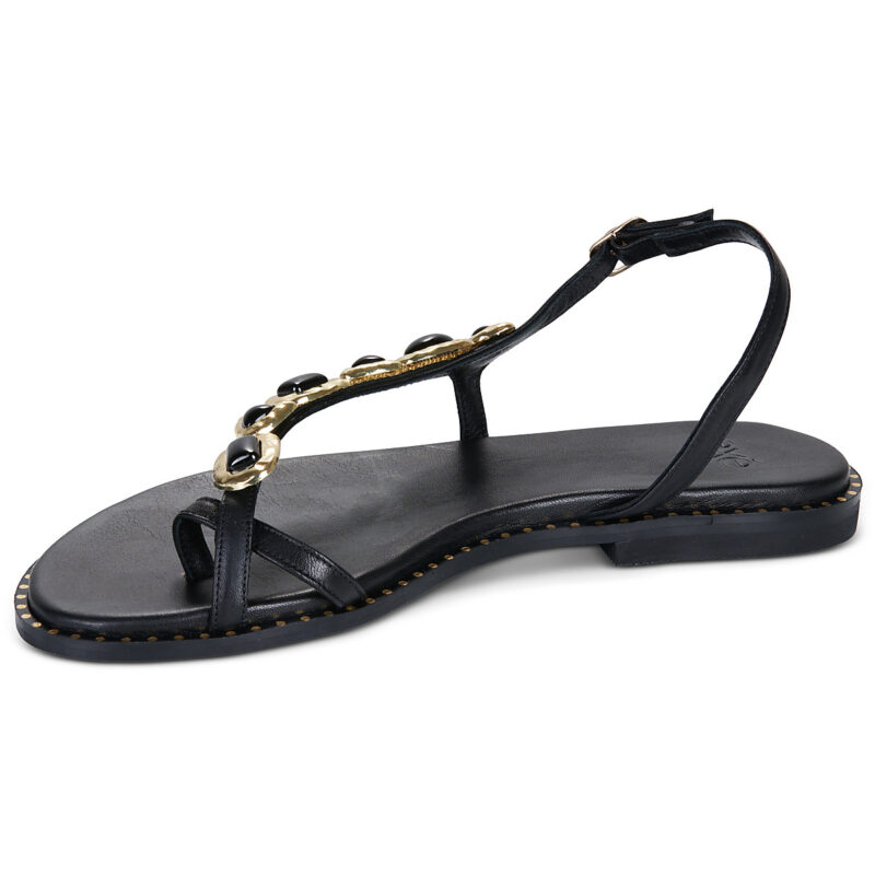 Exé Shoes 557 IRENE-LEATHER-BLACK Nero Sandali bassi Donna - 4