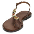 Ex&eacute; Shoes 557 IRENE-LEATHER-BROWN Marrone Sandali bassi Donna - 3