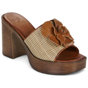 Exé Shoes  595 CECILIA-RAFFIA-BEIGE-TAN  Marrone -  Ciabatta Donna