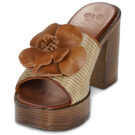 Ex&eacute; Shoes 595 CECILIA-RAFFIA-BEIGE-TAN Marrone Ciabatta Donna - 3