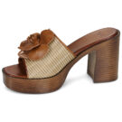 Ex&eacute; Shoes 595 CECILIA-RAFFIA-BEIGE-TAN Marrone Ciabatta Donna - 4