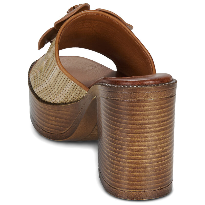 Ex&eacute; Shoes 595 CECILIA-RAFFIA-BEIGE-TAN Marrone Ciabatta Donna - 5