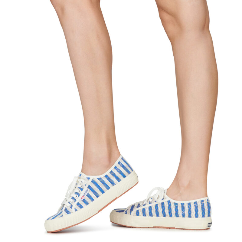 Superga 2750 COTTON STRIPES Blu Sneakers basse Donna - 8