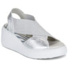 Fly London DAIF Silber Keilabsatz Sandalen Damen