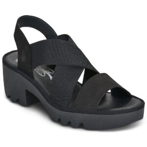 Fly London Sandales &agrave; talons noires TAJI pour femmes