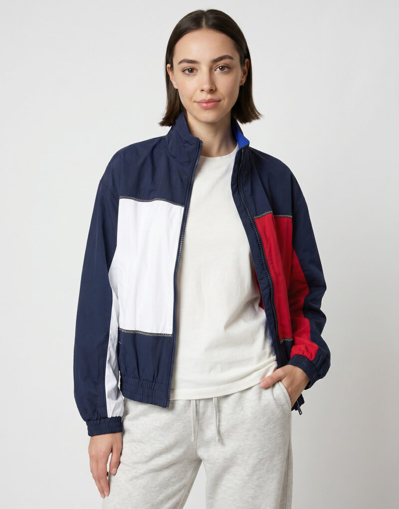 Tommy Jeans TJW FLAG HIGH NECK JACKET Blue Women's Jackets - 2
