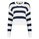 Maglione Tommy Jeans TJW LOOSE CABLE SWEATER EXT Bianco Maglioni Donna - 1