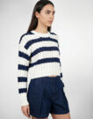 Maglione Tommy Jeans TJW LOOSE CABLE SWEATER EXT Bianco Maglioni Donna - 4