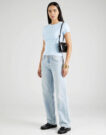 T-shirt Tommy Jeans TJW SLIM ESSENTIAL RIB SS EXT Blu T-shirt maniche corte Donna - 2