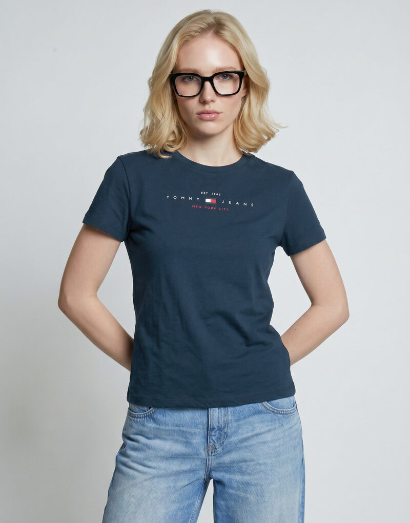 T-shirt Tommy Jeans TJW REG US LINEAR SS TEE Marine T-shirt maniche corte Donna - 2